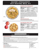 Heaven's Harvest Self Heating Meal Kit - Just add water to activate the heating element and the cooking process begins! Emergency Survival Food with a 10-Year Shelf Life (12-pack, Savory Stroganoff)