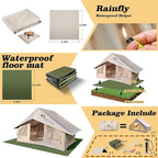 Inflatable Tents for Camping, Large Inflatable Camping Tent with Hand Pump, Easy Setup Tents for 4-6 People, Portable Glamping Tent