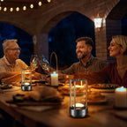 Portable Table Lamp for Outdoor Indoor: Cordless Rechargeable Desk Lamp with 3 Color Stepless Dimmable - Metal Battery Operated Lantern Light for Bedroom/Bar/Coffee Shop/Camping (Graphite)