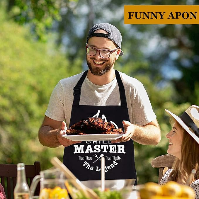 MUJUZE Grill Set,Grilling Gifts for Men,Grilling Accessories,BBQ Set,BBQ Accessories with Apron for Dad,Grill Tool Set for Outdoor,Grill Kit for Camping,Backyard