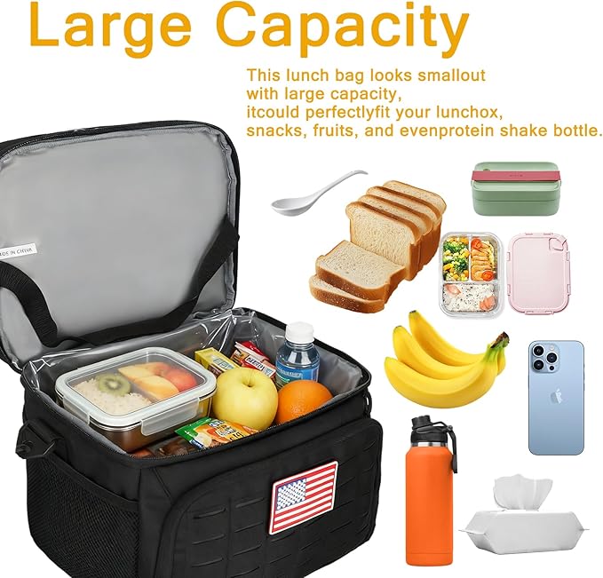 Portable Insulated Cooler Bag, Leakproof Soft-Sided Lunch Bag,8mm Insulation Keeps Cool 16+ for Camping, Beach, Picnics