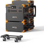 PECRON 19.2kWh Portable Power Station, E3800 LFP with 4 Extra Batteries, 4200W Solar Generator, LiFePO4 Battery Backup Power Station, Fast Charging for Home Emergency, Camping, RV & Off-Grid Living