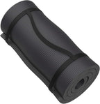 Foam Sleeping Pad for Camping - 1.25-Inch-Thick Waterproof Sleep Pad with Carry Straps for Cots, Tents, or Sleepovers by Wakeman Outdoors (Black)