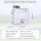 ASIEIT 3.2 Gallon Water Jug with Spigot, Portable Water Tank BPA Free, Leak-Proof Water Containers for Camping Water Storage Containers for Emergency Outdoor Hiking Picnic, Green/Black/Yellow