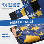 KINGROCK Sleeping Bags for Adults, Backpacking Portable Sleeping Bag, Waterproof and Warm to 23°F, Lightweight Winter Camping Essentials, Compact for Camping and Car Use (Color: Christmas)