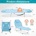 Slsy Folding Camping Cot for Adults with Pad, Padded Portable Sleeping Cots, Camp Bed with Carry Bag for Outdoor Travel, Beach, Hiking