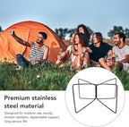 Srliya Cooler Stand, Stainless Steel Camping Storage Box Holder Rack for Outdoor, Folding with Carry Bag, for Hiking BBQ Fishing Picnic