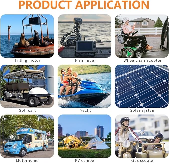 12V 200Ah Lithium LiFePO4 Battery, Built-in 200A BMS, 2560Wh Energy Storage, Iron Phosphate 8000-15000 Deep Cycles Battery for Solar, Trolling Motor, RV （4PC