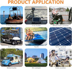 12V 200Ah Lithium LiFePO4 Battery, Built-in 200A BMS, 2560Wh Energy Storage, Iron Phosphate 8000-15000 Deep Cycles Battery for Solar, Trolling Motor, RV （4PC