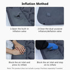 Sleeping Pad, 2 Person Self Inflating Camping Mat, TPU Camping Mattress with Snap Buttons for Couples (Blue)