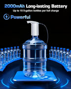 Electric Water Bottle Dispenser for 3-5 Gallon Jug, Automatic USB-C Water Jug Dispenser, Portable Upgraded Submersible Water Pump,High-Power & Silent Operation for Camping Home Office Bedroom