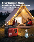 PowerSmart 3800W Portable Inverter Generator, 59dB Super Quiet Gas Powered, 143cc 4-Stroke OHV, Parallel Ready, EPA Compliant for RV Camping, Tailgating and Home Emergency Backup