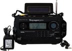 Kaito Voyager Pro KA600 Digital Solar Dynamo Hand Crank AM/FM/LW/SW & NOAA Weather Emergency Radio with Flashlight, Reading Lamp,Smart Phone Charger & RDS and Real-Time Alert, with AC Adapter, Black