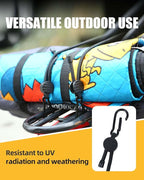 Adjustable Bungee Cords with Hooks, 6 Pack Thick Elastic Straps, Easy to Lengthen and Resecure (7"-48")– Strong, Stretchy Tie Downs with Secure Hooks for Cargo, Camping, Tents, Luggage – All-Weather