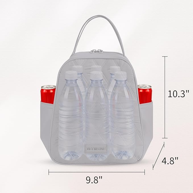 Lunch Box for Women and Men Soft Insulated,Leakproof Lightweight Lunch Box,Reusable Lunch Cooler for Work Picnic Camping,Grey