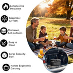 ALLCAMP Picnic Basket - 2 Ice Box Included 32L Insulated Cooler, Thickening Foldable Picnic Basket with Removable Baskets & Sewn-in Frame, Basket for House Warming Gifts New Home(Smoke Gray)