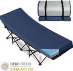 Memory Foam Camping Mattress Pad 3 Inch Thick, Portable Sleeping Pad with Waterproof Cover, Portable Roll Up Cot Mattress Pad Floor Mat for Travel Truck Bed Tent 72" x 24"x 3"