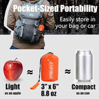 Frelaxy Extra-Thick Emergency Tent, Compact Survival Tent with Whistle, Upgraded Paracord, Storage Pouch, and EVA Case, 2 Person Emergency Shelter for Backpacking, Hiking, Outdoor