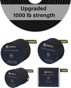 1000lb Paracord, 5/32" (4mm) 12 Strand Nylon Tactical Parachute Cord, 100ft–1000ft Utility Rope for Survival, Camping, Hiking, Outdoor Crafting, Bracelets & Clothesline