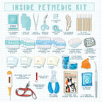 EVERLIT Pet Medic First Aid Kit | 95 Pcs Vet-Approved Medical, Outdoor & Emergency Supplies for Dogs, Cats, Animal Care | Travel-Friendly Compact Bag for Home, Car and Travel (Raven Black)