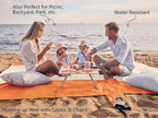 WEKAPO Beach Blanket Sandproof Waterproof, Extra Large Beach Mat, Oversized & Compact Sand Free, Quick Drying Beach Essentials for Vacation, Cruise, Picnic & Camping with Stakes