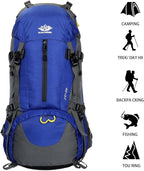Esup 50L Hiking Backpack Men Camping Backpack with rain cover 45l+5l Lightweight Backpacking Backpack Travel Backpack