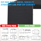 Joramoy Canopy Tent Sidewalls 10×10 for Pop Up Canopy, Instant Canopy Sunwall with Waterproof and UV Protection Layer,1 Pack Sidewall Only（Black）