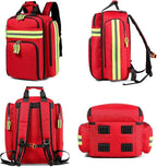 Gatycallaty First Aid Backpack - Medical Evacuation Bag - Red Emergency Lifeguard Bag for Ems Emt First Responder Trauma (Red, Pack of 3)