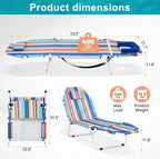 Slsy Folding Camping Cot for Adults with Pad, Padded Portable Sleeping Cots, Camp Bed with Carry Bag for Outdoor Travel, Beach, Hiking