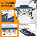 2 Pack Camping Cot with Mattress Comfortable Cot Bed Folding Cot Heavy Duty Blue and Purple Cots for Sleeping with Carry Bag for Adults Kids Guest Bed Outdoor Indoor Home