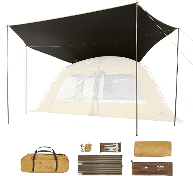 Naturehike Dune Hot Tent with Stove Jack,Double Layer 4 Season Tent,Waterproof 2-4 Person Tents for Camping