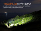 Fenix HL45R 1000 Lumen Zoomable Headlamp, USB-C Rechargeable, 3X AAA Dual Fuel, Gesture Sensing, Adjustable Focus with Floodlight,Spotlight, Red Light and Organizer