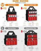 Lunch Box For Men Women Double Deck Insulated Lunch Bag For Men Woman Leakproof Expandable Cooler Bag with Adjustable Shoulder Strap for Work Picnic School(Black,Medium)