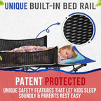 Toddler Cot Bed: Kids Travel Camping and Portable Folding Cot, Great for Outdoors and Young Guests at Home. Comfortable Sleeping Bed Easy to Store and Use (White)