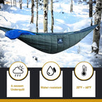 AYAMAYA Single & Double Hammock Underquilt Full Length Big Size Under Quilts for Hammocks, Camping Backpacking Essential, Winter Cold Weather Warm UQ Blanket Bottom Insulation