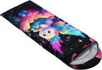 AILONEN Kawaii Panda Sleeping Bags,Lightweight & Waterproof,3 Season Warm & Cool Weather,Dreamy Purple Flower Animal Themed Sleeping Bags for Boys,Girls,Kids,Adults Travelling,Outdoors