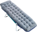 Slsy Folding Camping Cot for Adults with Pad, Padded Portable Sleeping Cots, Camp Bed with Carry Bag for Outdoor Travel, Beach, Hiking