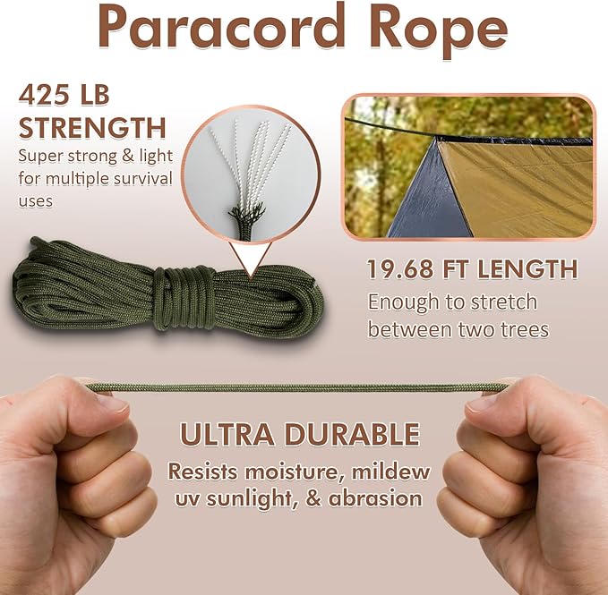 2 Pack Emergency Survival Tent, 2 Person Emergency Shelter Tube Tent All-Weather Protection for Camping, Hiking, & Survival Kits Includes 5 pcs Emergency Blanket Mylar