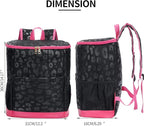 Leopard Camping Cooler Backpack Ice Chest Lunch Backpack 24 Cans Insulated Leak Proof Soft Beach Cooler Bag for Men Women Camping Hiking Picnic Travel Summer