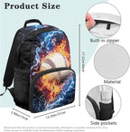 Baseball Backpack and Lunchbox Boys Sports Backpack Lightweight Trendy Kids Bookbag and Lunch Box Set Boys 4 Piece School Bag for Boys 6-7 Travel Outdoor Daypack Camping