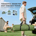 Camping Tent Cot, 4-in-1 Folding Tent Cot Combo with Mattress, Pillow, Sleeping Bag, Roller Carrying Bag, Off Ground Travel Camp Cot for Hiking, Backpacking, Picnic