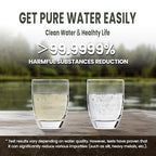 Portable 3-Stage Water Purifier Survival Pump with 0.01 Micron Ultrafiltration Membrane Water Purification System,Suitable for Hiking,Camping,Emergency Survival Water and Outdoor Activities