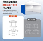 CROWN SHADES 12x12 Canopy Sidewalls (4pck) - Side Walls 12x12, Sidewalls for Canopy - Tent Accessories, Blue