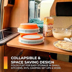 CanCooker Batter Bowl XL: Collapsible, Mess-Free, Dishwasher and Microwave Safe, Chemical-Free in Vibrant Orange - 2 Pack