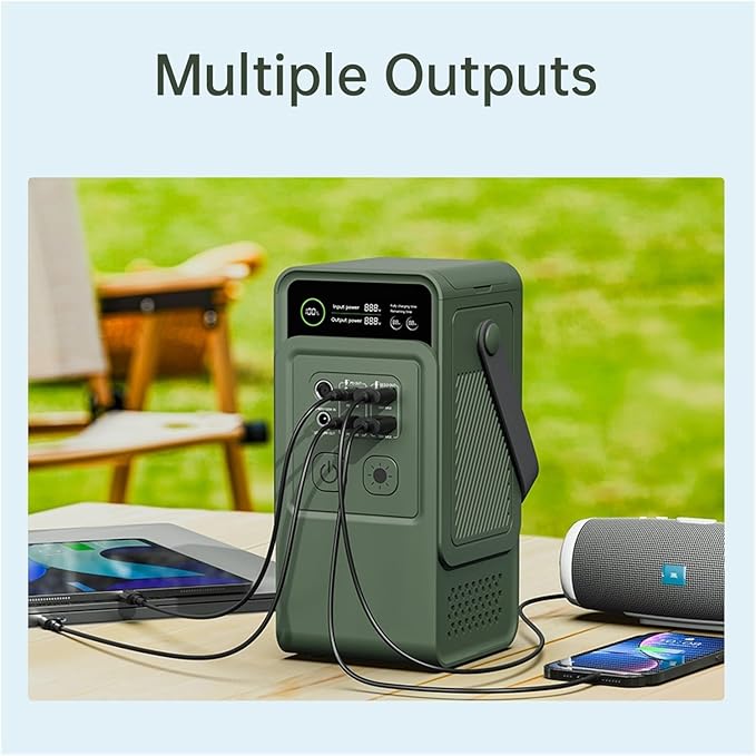 Power Station, AP200L 200W Portable Power Bank 192Wh Solar Generator Camping Station with LED Light,for Outdoor Camping Home