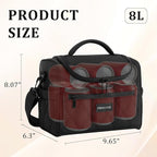 Lunch Bag for Women Soft,Reusable Lightweight Lunch Cooler with Straps,Leakproof Lunch Box for Work Picnic Camping Beach,Black