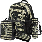 Camo Deer Backpack and Lunch Green Bookbag Lightweight Portable Kids Bookbag with Lunch Box Boys 4 Pcs School Bag for Boys 10-12 Hiking Travel Daypack Outdoor Back to School Gifts