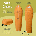 Retrospec Dream Mummy Sleeping Bag - 5, 15, & 30°F Cold Weather Camping & Travel Essential Gear with Water - Resistant Shell & Synthetic Fill - Zippered Pocket & Stuff Sack