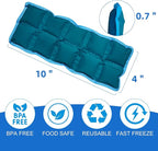 Ice Packs for Lunch Box, 4PCS Reusable Small & Thin Cold Packs, Flexible Soft Gel Freezer Packs for Lunch Bags & Coolers, BPA-Free Leakproof Ice Pack Set for Food