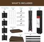 Best Choice Products 10x10ft Pop Up Canopy Tent with Sidewall, 1 Person 1 Minute Set Up, Carry Case, 4 Weight Bags - Brown